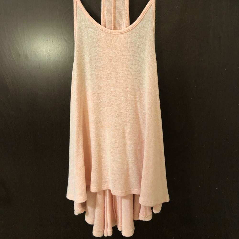 Light pink, skinny strap, racer back tank